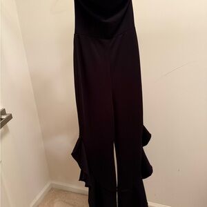 Lulus Elegant Black Strapless Jumpsuit